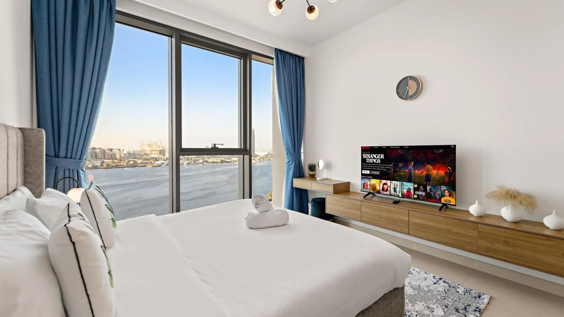 Apartmán Cozy 1Br With Balcony & Panoramic Creek Harbour Views Dubaj
